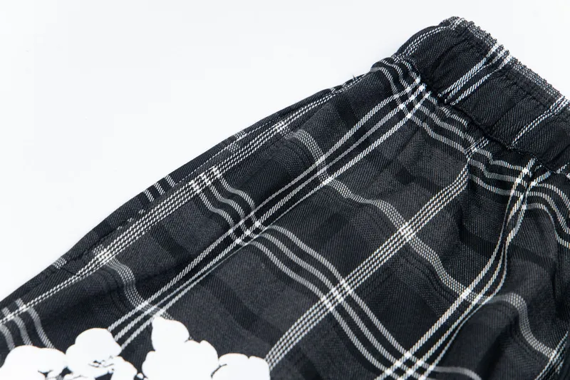 200💰D301# DENIM TEARS READYMADE foam kapok plaid casual pants 18 gray, red S-XL